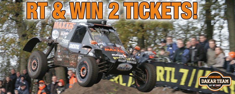 TimCoronel's tweet photo. 📣 Wie wil jij meenemen naar de @RTLGP @Preproloog???? RT &amp; WIN 2 VIP tickets! Vanavond om 22u een winnaar 👊🏻 #Dakar2017 https://t.co/feVDDYa1FG