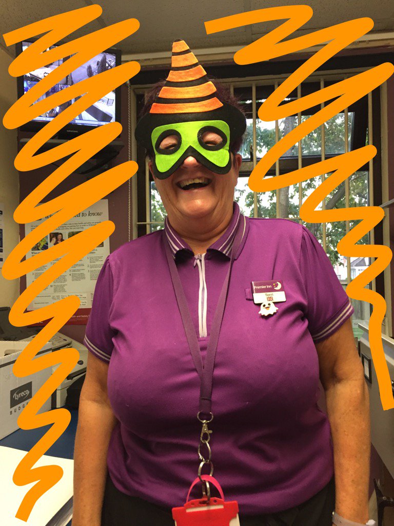 PortTalbotPI's tweet image. Our Head Housekeeper Terri getting in the spirit for Halloween!