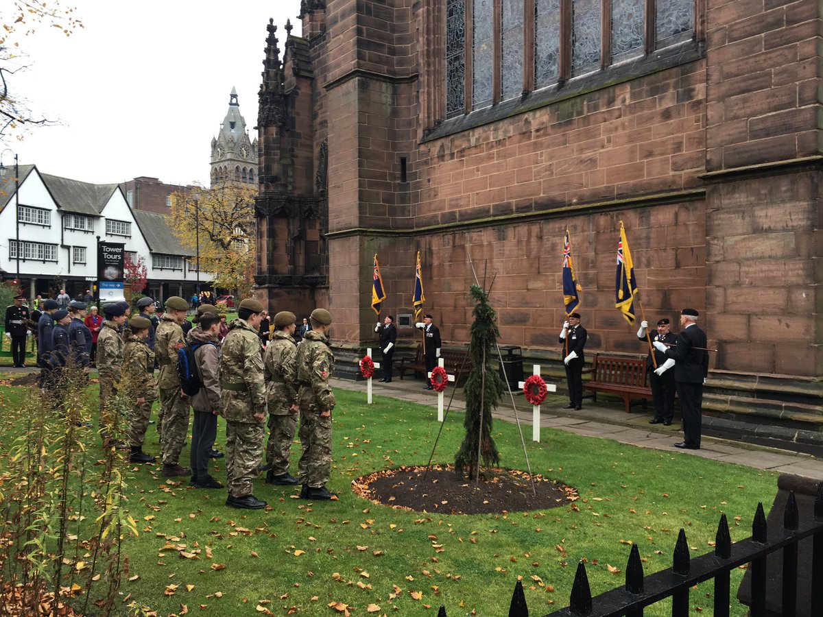 Chester cadets taking part in the Blessing of The Garden of Remembrance <a href="/CheshireACF/">Cheshire Army Cadet Force</a> <a href="/PoppyLegion/">Royal British Legion</a> <a href="/ArmyCadetsUK/">Army Cadets UK</a>
