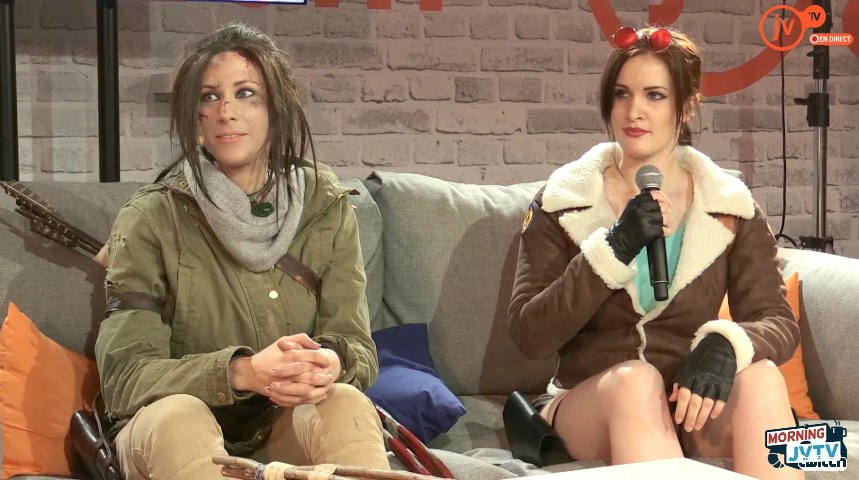 JVCom's tweet image. Deux Lara Croft, deux époques différentes sur le plateau : jeuxvideo.com/gaming-live/tv…
Le cosplay à l'honneur ! #JVPGW