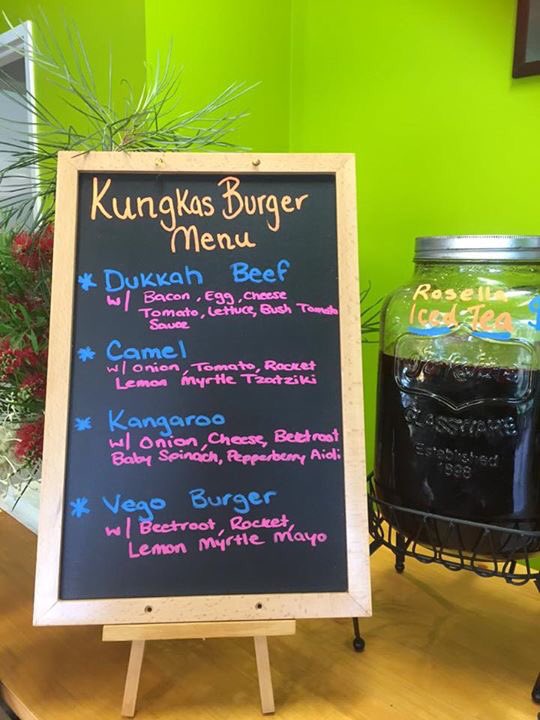 Come on down for an amazing burger #alicesprings #NT #bushfood #kangaburger #dukkahburger