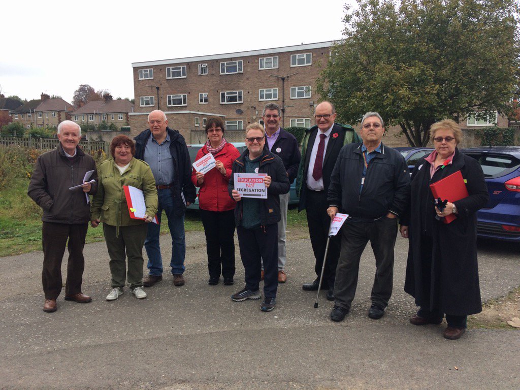 LabourChestrfld's tweet image. Labour team in St Augustines canvassing opinion on grammar schools