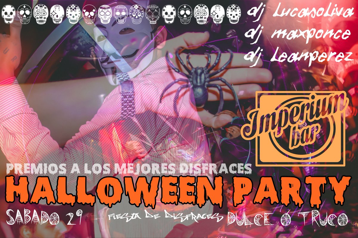 ImperiumBar_Ok's tweet photo. DESCANSA, EN UN RATO SEGUIMOS DE FIESTA, PERO DISFRAZADOS!
 👻🎃EL IMPERIUM DEL TERROR👻🎃 https://t.co/ReyCiYBXci
