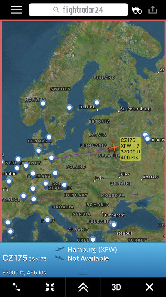 FlightIntl's tweet photo. Delivery-Flight: China Southern Airlines #CZ175 from Airbus Hamburg Finkenwerder
https://t.co/bC4qxxeDiQ https://t.co/yMrRd06Y5y