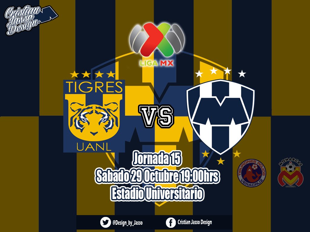 Design_by_Jasso's tweet photo. 🏆 J15 Liga MX
⚽ @TigresOficial vs @Rayados 
📆 Oct 29
🕔 19:00hrs
📺 Sky
📍 Estadio Universitario
#VamosRayados 💪 
#Clasico109 https://t.co/5BERFDPJBk