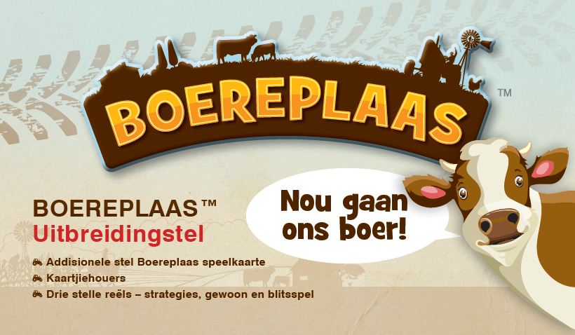 Boereplaas se Uitbreidingstel is nou beskikbaar. Bestel gerus by boereplaas.com.