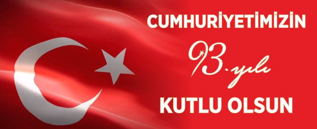 Milletimizin büyük kahramanlığı sonucunda kurulan Cumhuriyetimizin 93. yılı kutlu olsun.