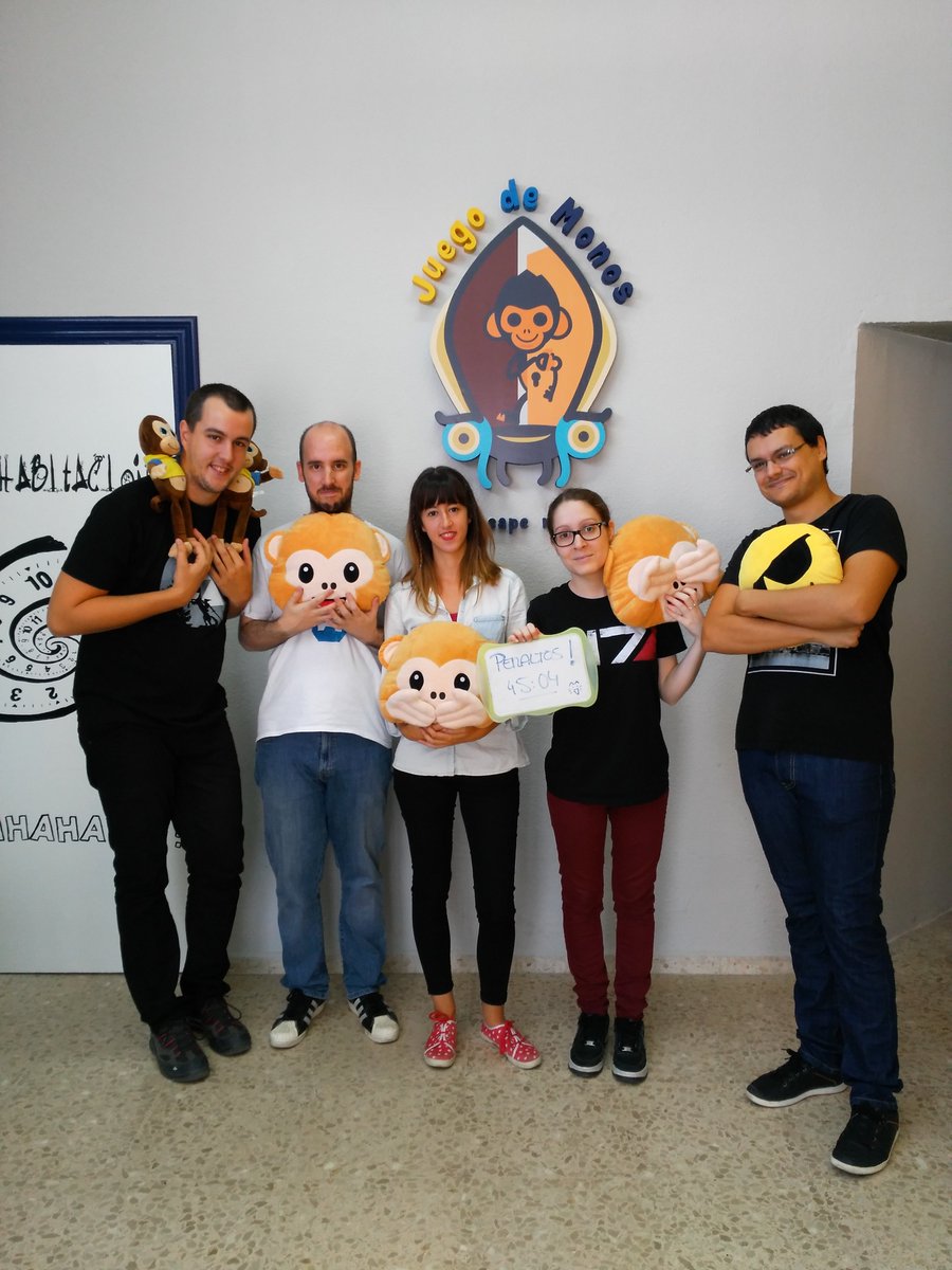 JuegoMonos's tweet photo. Y con "Penaltos" llegó el nuevo récord! Han superado el experimento en 45:04. Enhorabuena! #escaperoom #sevilla #juegodemonos #nivel2 https://t.co/X7ARJ6EwKY