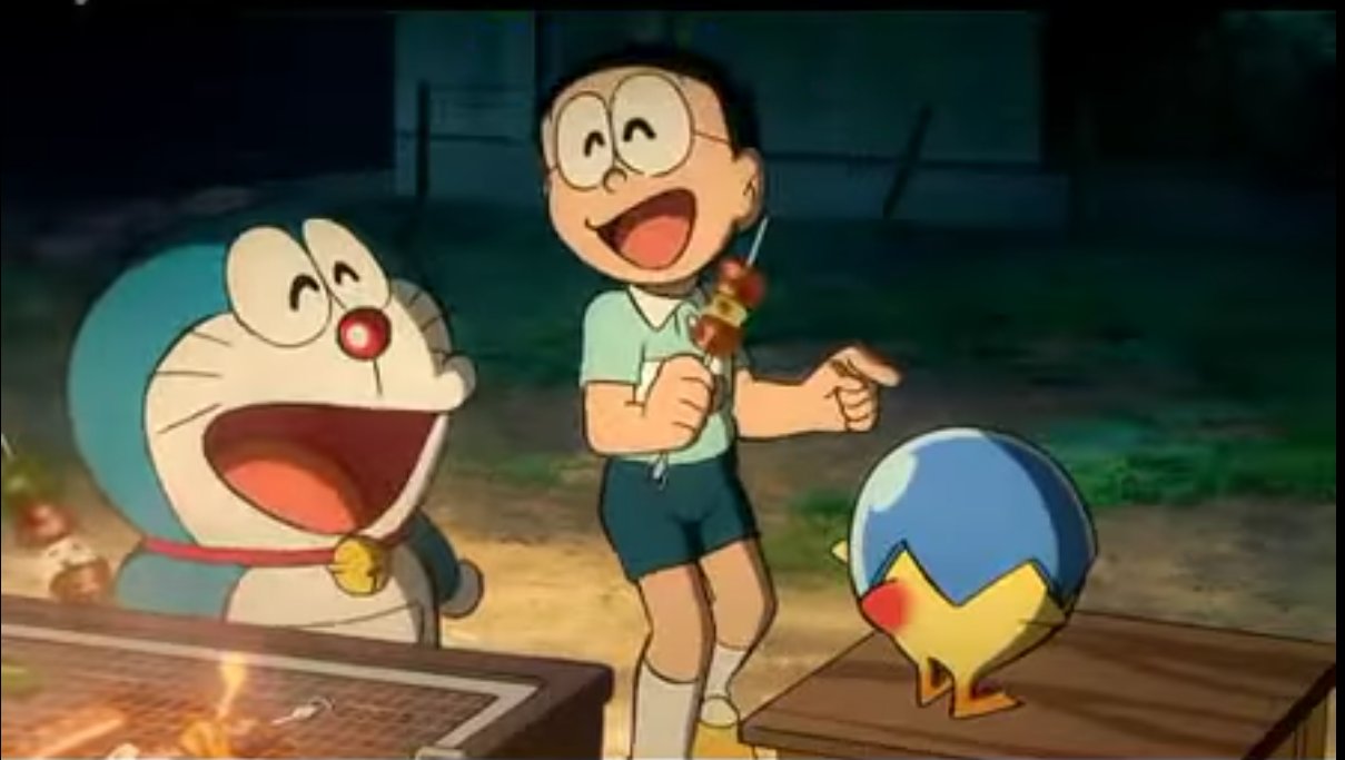 Meteor 映画ドラえもん 新 のび太と鉄人兵団 の挿入歌 キミがいてくれるなら 決戦の前夜 最後の晩餐になるかもしれない中で 刹那を楽しむのび太たちを残して ピッポはそっと去って行きました のび太とリルル