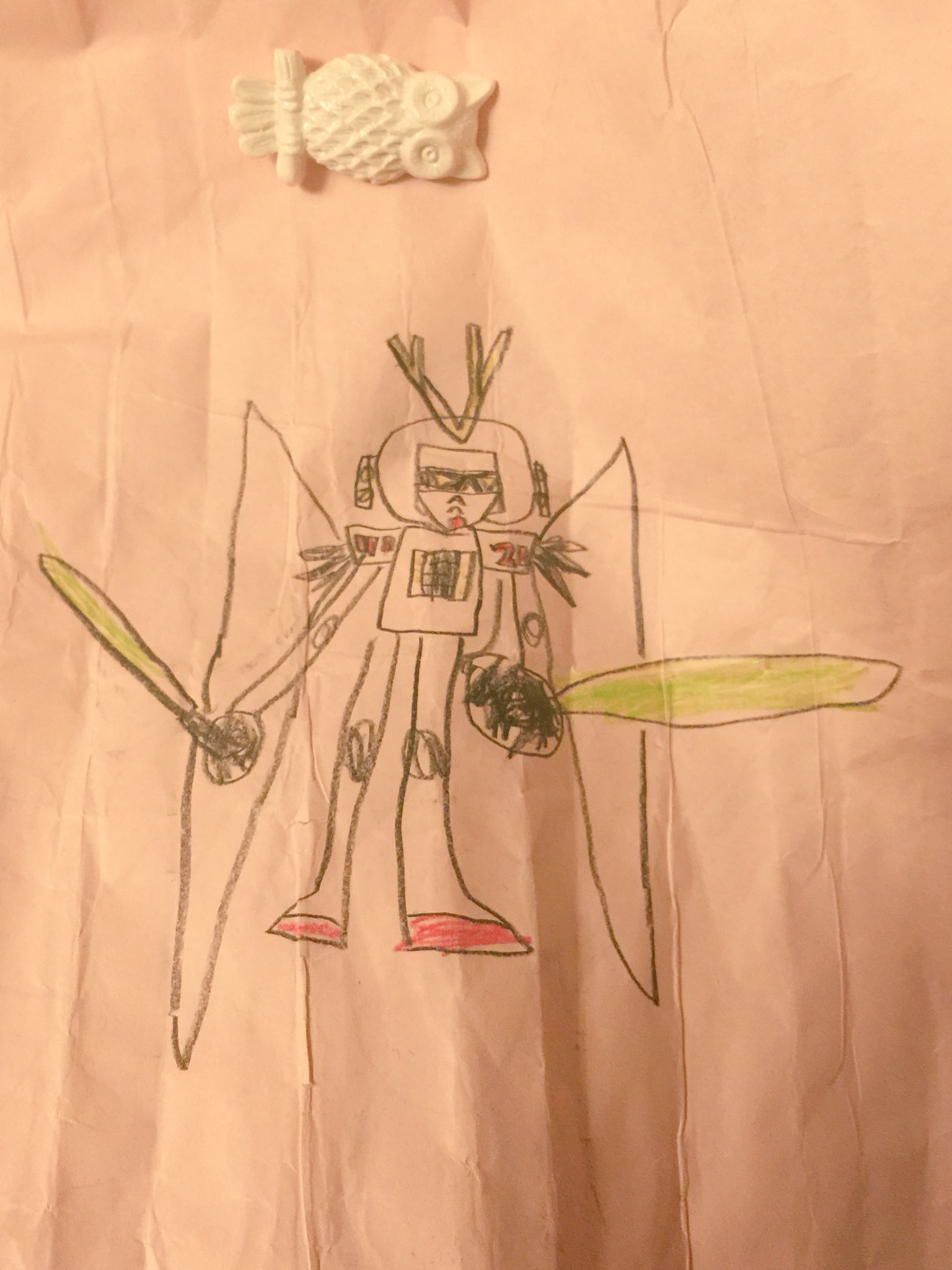 片桐仁なう 春太が保育園で描いてきた F91