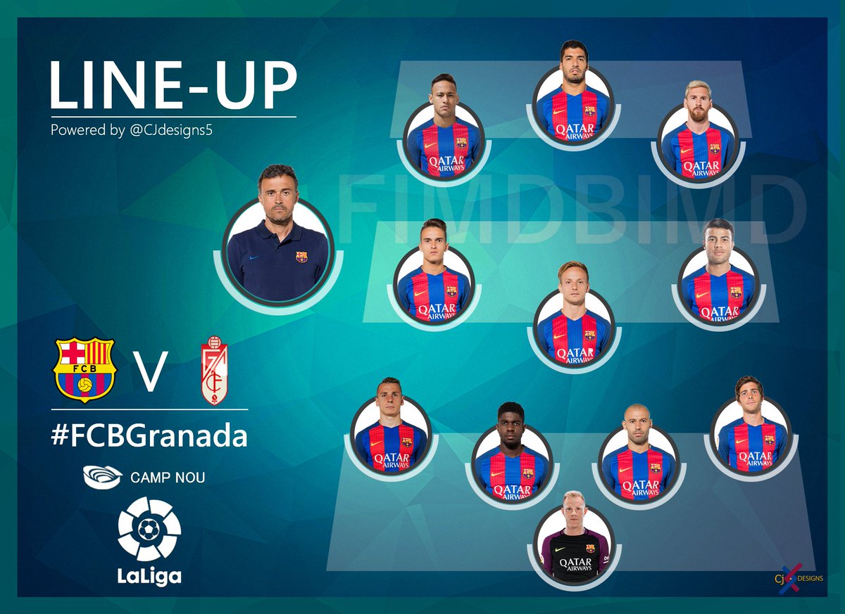 Cjdesigns5's tweet photo. FCB Lineup Against Granada

@PapersOfBarca 
@barcastuff_real 

#Cjdesigns
#FCBGranada https://t.co/q4rzrnjZ2w