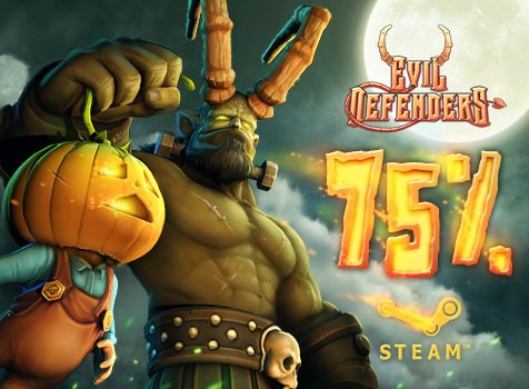 EvilDefenders's tweet photo. Don't be afraid - the #Halloween #Steam Sale is here!
Spooktacular #EvilDefenders 75% off deal is waiting ➡ https://t.co/vYkgpigUJe https://t.co/bKeGYrUtms