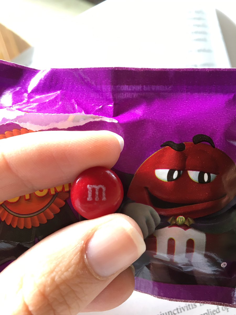 "Cataracts are about the size and shape of an m&amp;m..." -- me to every cat eval patient #cataract #wetakeoutthechocolate #ophthalmology #m&amp;ms