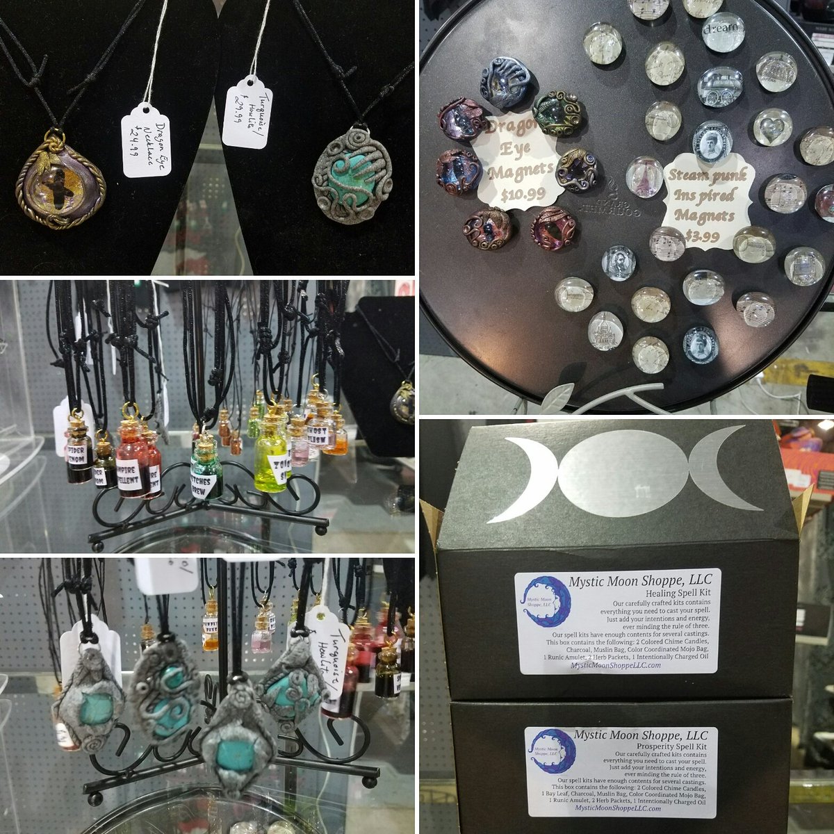 EntropyOutlet's tweet photo. Introducing Mystic Moon Shoppe to Entropy!

#necklace #magnets #steampunk #creepy #unique #potions #accessories 

https://t.co/0X2e6P0xVb https://t.co/7eCwOzN4t3