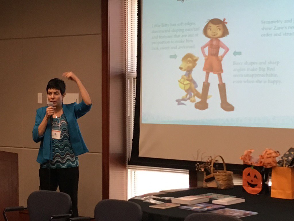 thestorygoddess's tweet photo. Jennifer Zivoin shares illustration techniques at #IndianaSCBWI https://t.co/m83XVkEYUT