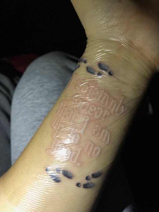 My new ink 🙈 #HarryPotter #ISolemnlySwear https://t.co/oFIQ3xvV9w<a href="/tag/harrypotter"class="tags">#HarryPotter</a><a href="/tag/isolemnlyswear"class="tags">#ISolemnlySwear</a>