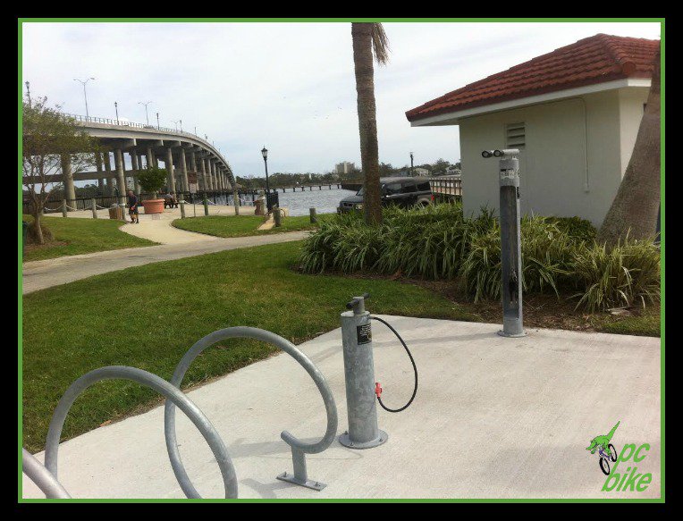 pcbikeflagler's tweet photo. If you're out riding in Ormond Beach an need a quick tune up, we found a station next to the Granada Bridge! #PCBike #PCBikeRides https://t.co/SSm4nDzfy6