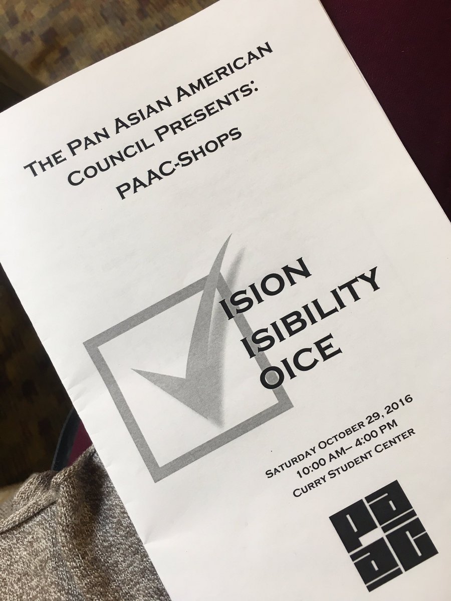 NUasianam's tweet photo. We are hosting our 3rd annual PAACshops today!!! Theme is: vision, visibility, and voice ✊🏽 https://t.co/XeABSjMoUr