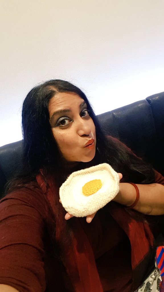 AshantiOmkar's tweet photo. @TheCraftCafe @chrisreflection @asianculturevul @MARSHJanine @chefkanthi Been admiring my hand knitted artisan #eggappam ( hopper) made by @TheCraftCafe Great to celebrate 2 years of you eating hoppers yesterday 🤗 https://t.co/yFOVO5RdDP