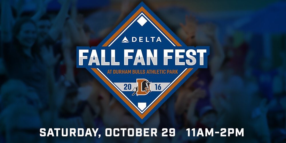 DurhamBulls's tweet photo. #FallFanFest is today!
10am: Store opens
11 am: Gates open
11am: 14 & up BP
12 pm: 13 & under BP
Details: https://t.co/JqYj2H5DU1 https://t.co/KqiIw24WoK