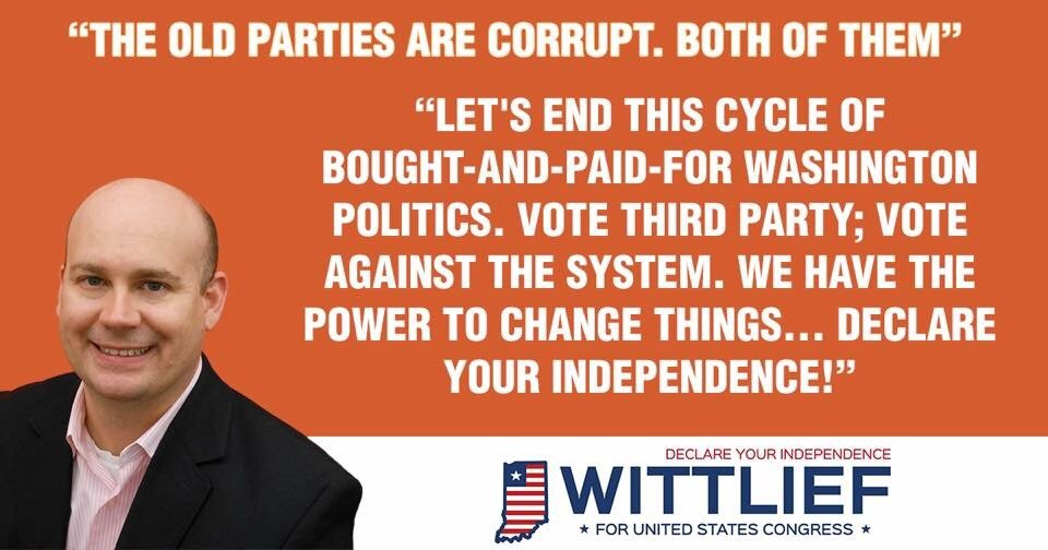 <a href="/Wittlief4US/">Matt Wittlief</a> for US Congress #IN05 #VoteLibertarian #BeLibertarianWithMe