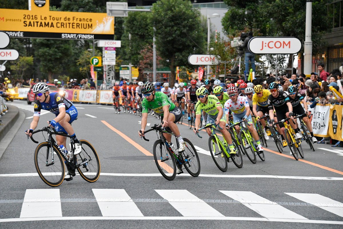 European and two-time World Champion, <a href="/petosagan/">Peter Sagan</a> wins #SaitamaCircuit in final race in #Tinkoff colors! Photos courtesy of <a href="/LeTour/">Tour de France™</a>