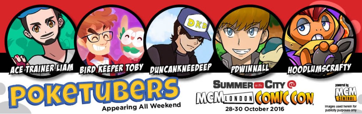 MCMComicCon's tweet image. Pokemon fans rejoice - @AceTrainerLiam @BirdKeeperToby @DuncanKneeDeep @HoodlumScrafty &amp;amp; @PDWinnall are up next in the @VidFestUK!