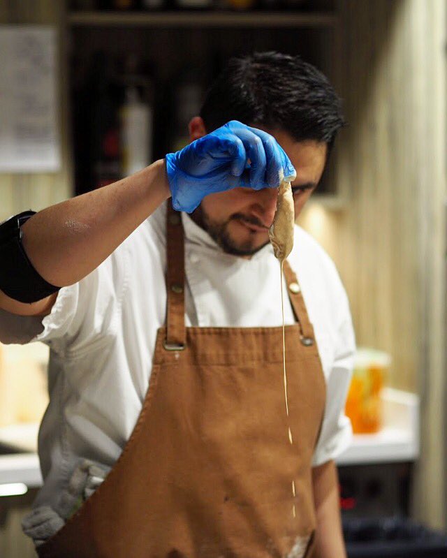 Golden beer-battered fish. Light and crisp for @comalyeg #fishtacos #yeg #popup #yegfood #chefbandito