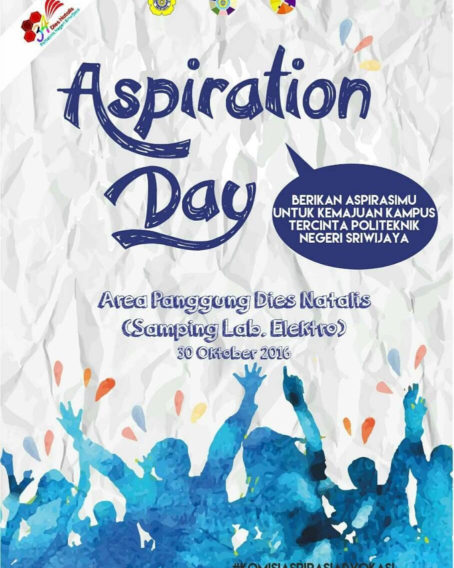 Aspiration Day KM-POLSRI esok bertepatan dengan Dies Natalia Polsri ke 34, ramaikan dan suarakan aspirasimu 📣📣📣