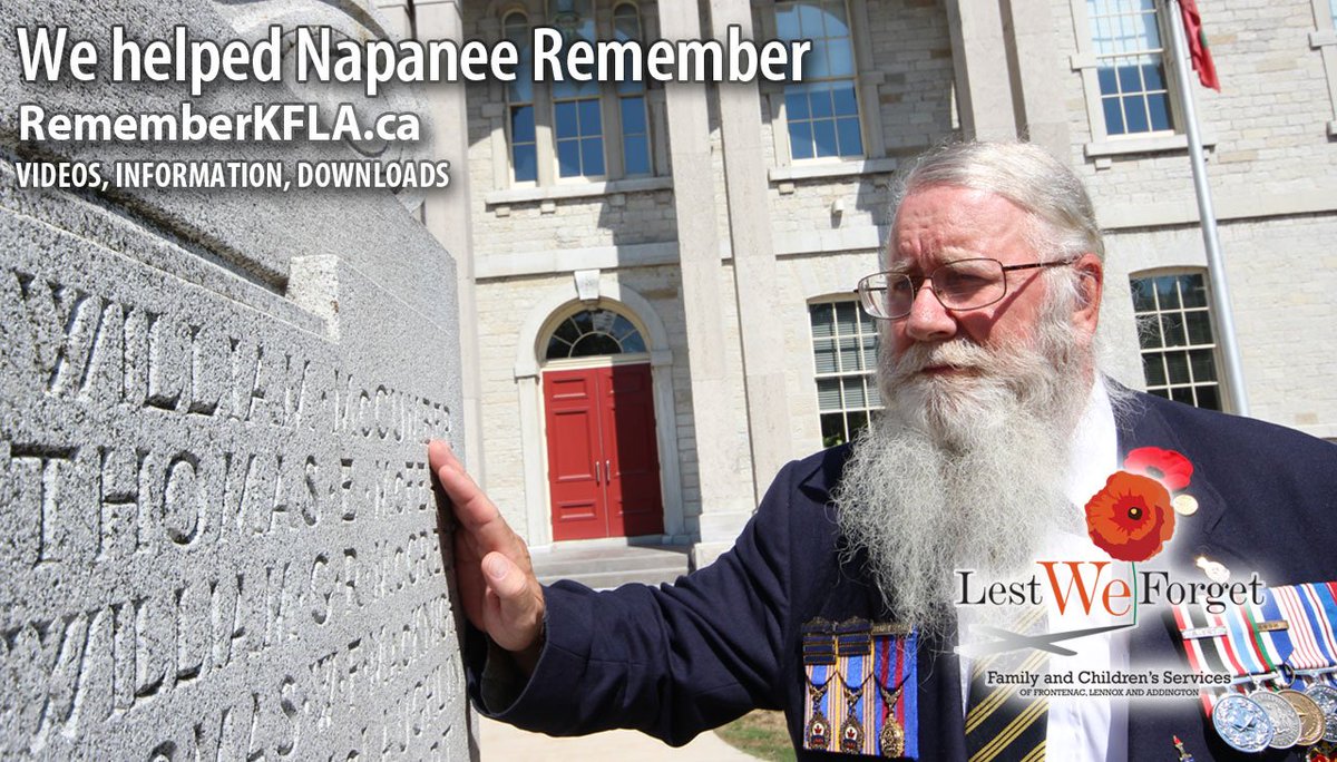 FACSFLA's tweet photo. We're helping #Napanee remember on #RemembranceDay. WATCH and share: https://t.co/iMXccbrQrg #YGK https://t.co/Zl9j8u6PKi