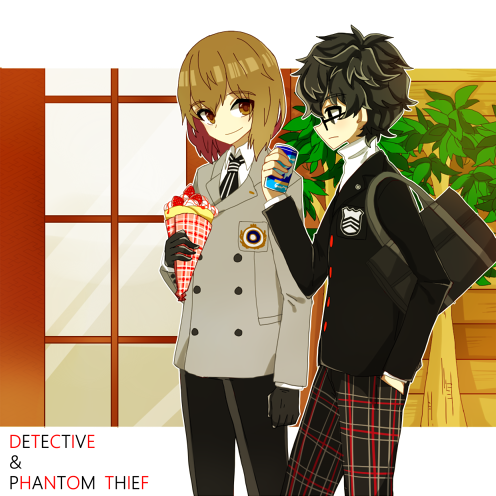 P5クリア記念に明主と落書き。放課後デートとか…コープで見たかったなあ…。※ホモです 
