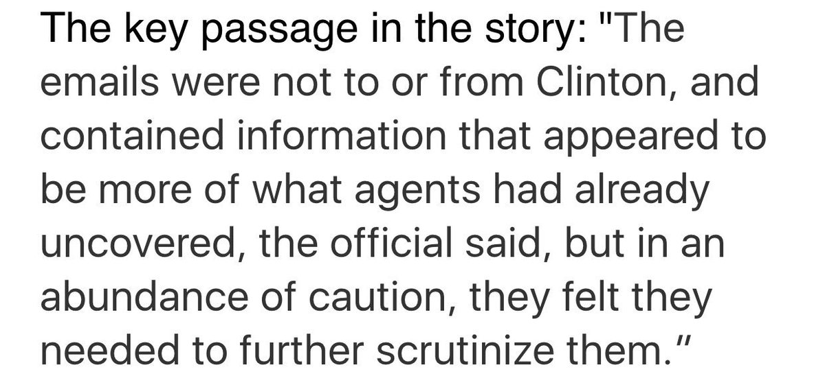 These two passages are key to understanding the latest Clinton email FBI "investigation" story