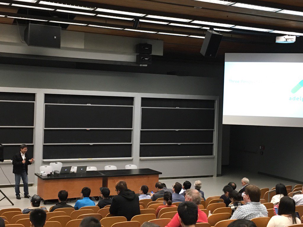 coachwei's tweet image. Dr Wang from @AdelphicMobile talk about his perspectives on #ai #necina @mit