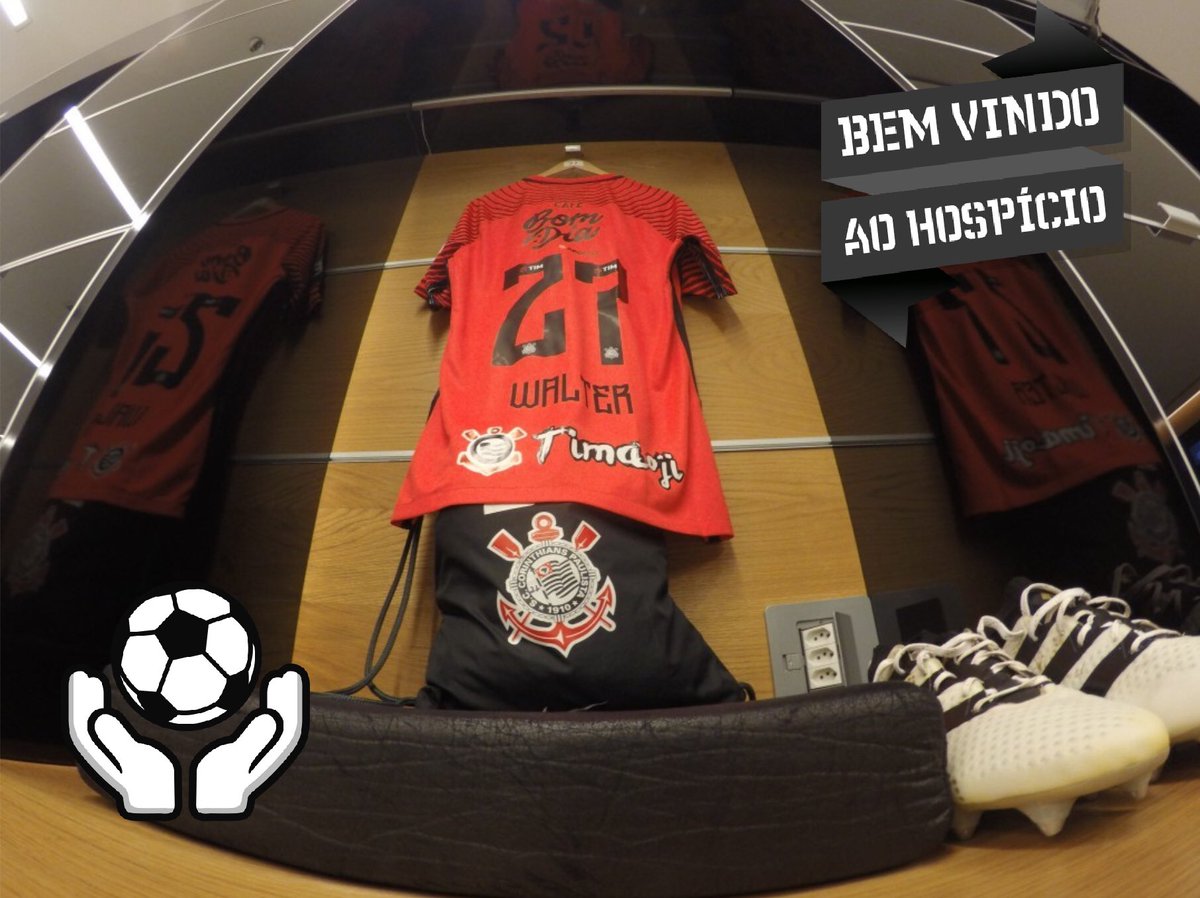 Bem vindo ao hospício! Uniformes prontos para o jogo do <a href="/Corinthians/">Corinthians</a> x Chapecoense às 16h30 e o #Timãoji estará junto em campo! 
#Fiel
