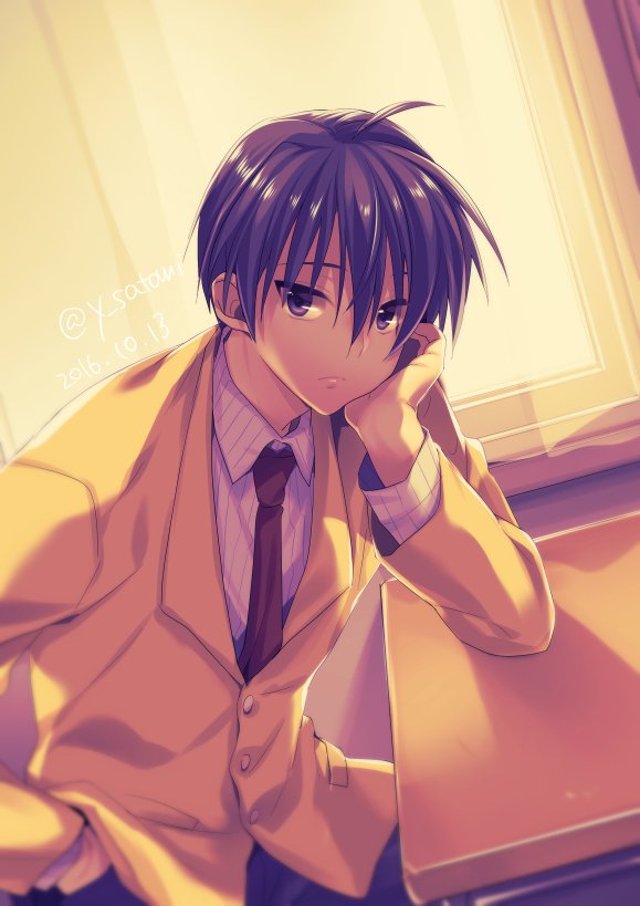 Uzivatel ピョン吉 22 7にドハマり中 Na Twitteru 本日はclannadの主人公 岡崎智也の誕生日 Happy Birthday 岡崎朋也生誕祭16 岡崎最高