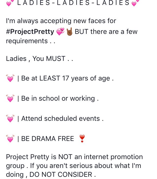 ProjectPretty_'s tweet photo. 💕. L A D I E S . 💕 Come Be Apart of #PrettyNation 💞🤘🏾 https://t.co/EiDxPzZJDI