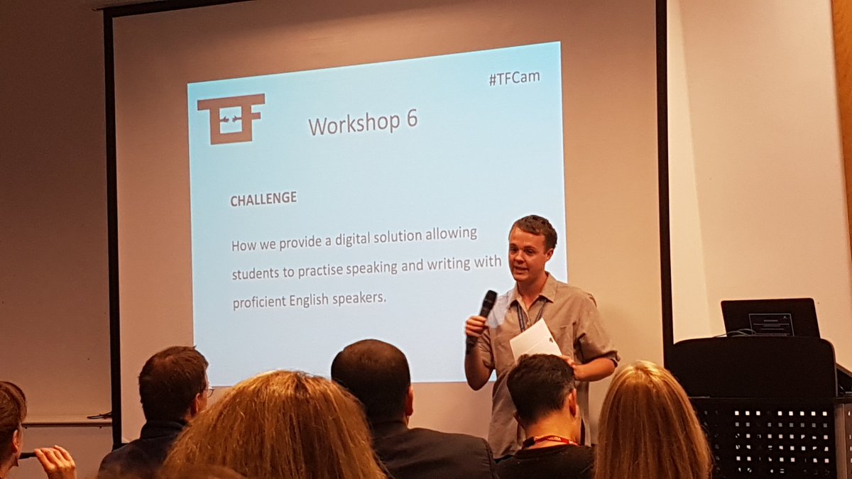 sarahroguish's tweet photo. #tfcam Will Saville leading a great lightning talk https://t.co/CI1XUVSzsw