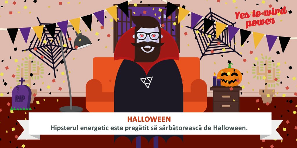 YesToWindPowerR's tweet image. Hipsterul energetic este pregătit de petrecerea de #Halloween
#Energyhipster #party