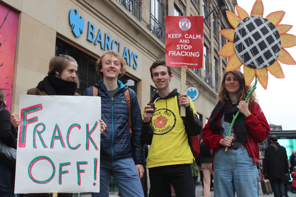 ricjl's tweet photo. Edinburgh says #StopBarclaysFracking: solidarity with Ryedale and threatened communities around the world! @EdUniPandP #FrackBarclays https://t.co/yBVr28jXPz
