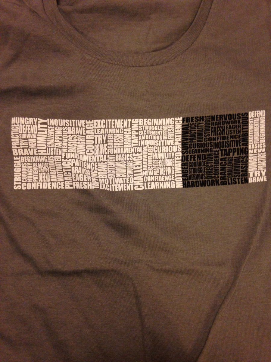 ZanshinYoga's tweet photo. My awesome white belt word cloud shirt arrived from @teespring #bjj #jiujitsu #grappleryoga #yogaeverydamnday https://t.co/FyEoPRRBdq