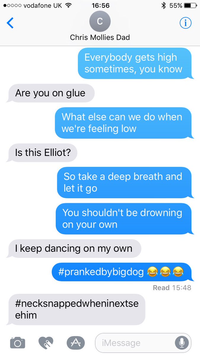 thatswimmerEl's tweet photo. #prankedbybigdog #bigdog @chrisgreene213  #haha https://t.co/aj0TcSxqVw