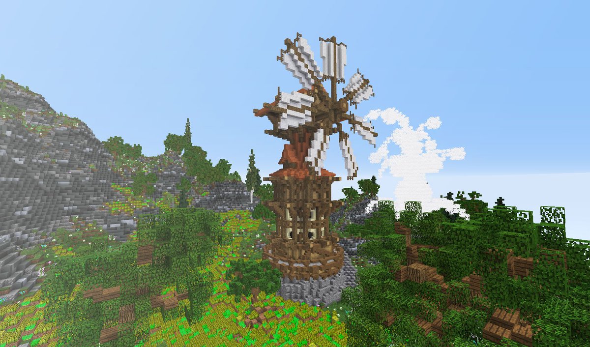 Poseyiidon's tweet photo. I built this windmill to match with this house: https://t.co/csaUcyhH5W https://t.co/aGgnyJVx8R