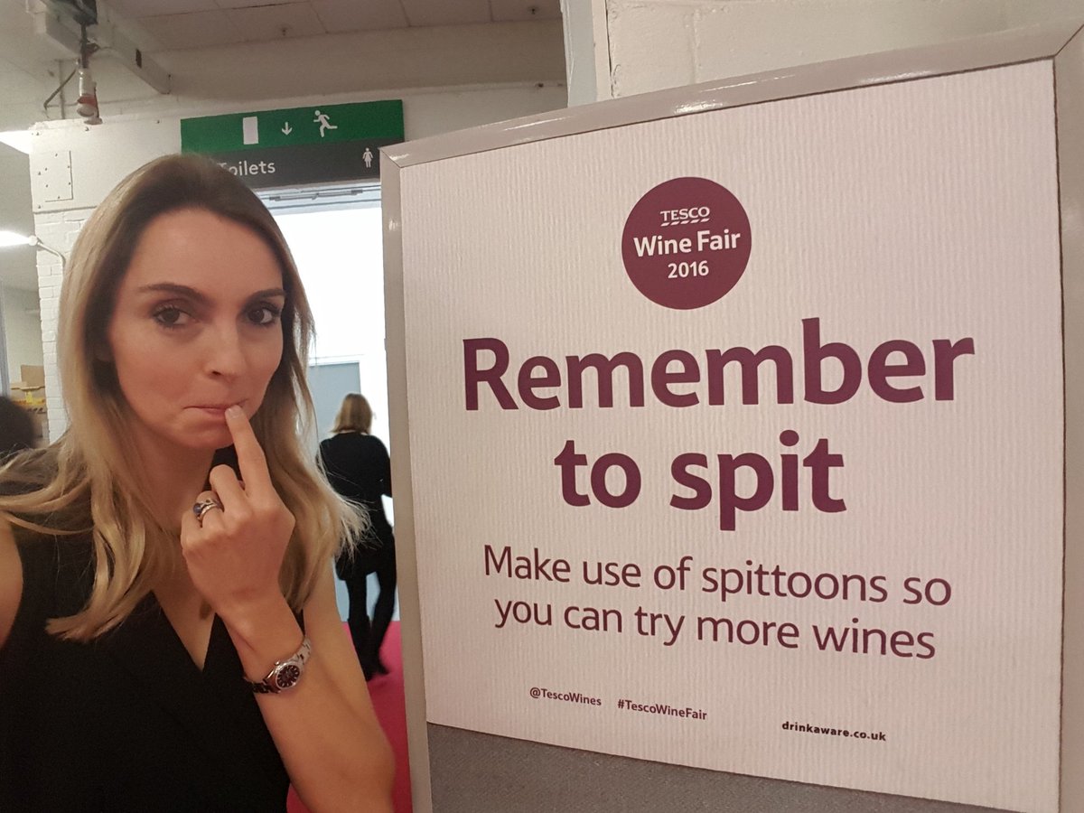 HelenaSips's tweet photo. Sage advice #TescoWineFair #RememberToSpit #wine #winelover https://t.co/CEmka13vSj