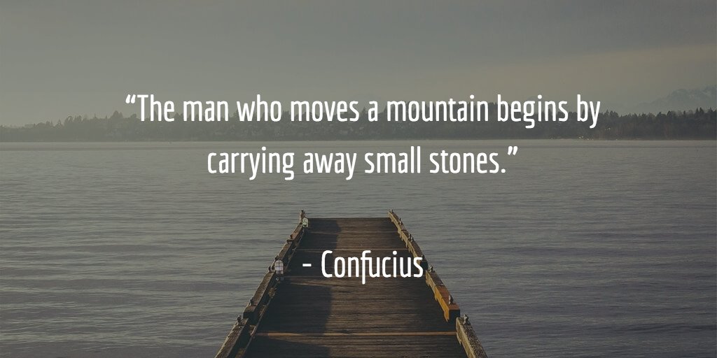 theristowgroup's tweet photo. “The man who moves a mountain begins by carrying away small stones.”
 
- Confucius https://t.co/wIWM28JEMA