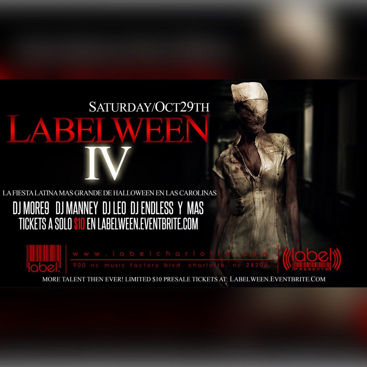 LABELCharlotte's tweet photo. TONIGHT @ LABEL.!
#LABELWEEN IV!
DOORS @ 10PM / 18+ WELCOME

Tix Now @ https://t.co/3MxqGcSij3

#Halloween2016 #LabelCharlotte #Charlotte https://t.co/Q58CCKzEK5