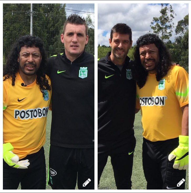higuitarene's tweet photo. Ayer en la sede con este par de gigantes 💚 @pezzutig #FrancoArmani haciendo lo que nos gusta! https://t.co/Z9OOShqdIu