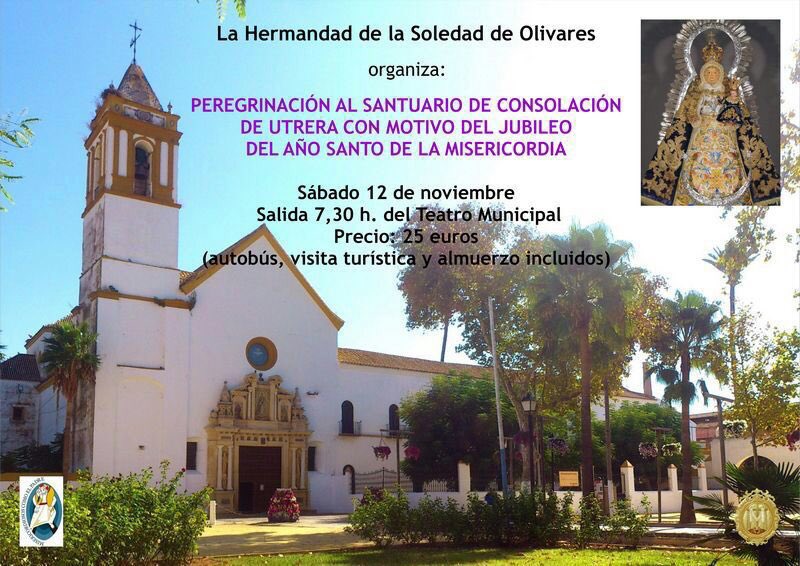 MiradyVed's tweet photo. La @Hdad__Soledad de #Olivares organiza una Peregrinación al Santuario de Consolación de #Utrera el sábado 12 de noviembre @Consolacion2014 https://t.co/Uavgx1t4iW