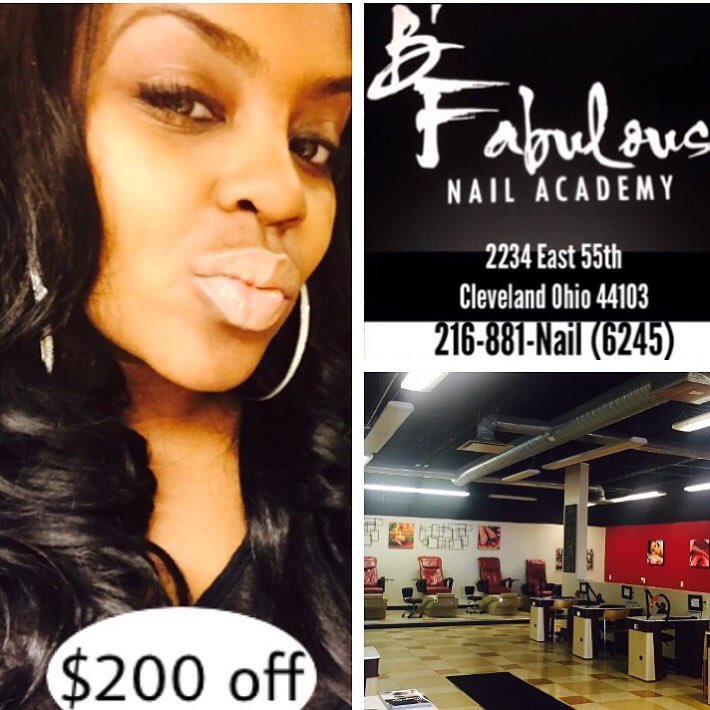 216BFab's tweet photo. $200 Off Nov &amp; Dec 2016 Classes B' Fabulous Nail Academy 2234 East 55th 216-881-6245 https://t.co/Apta3znkgT
