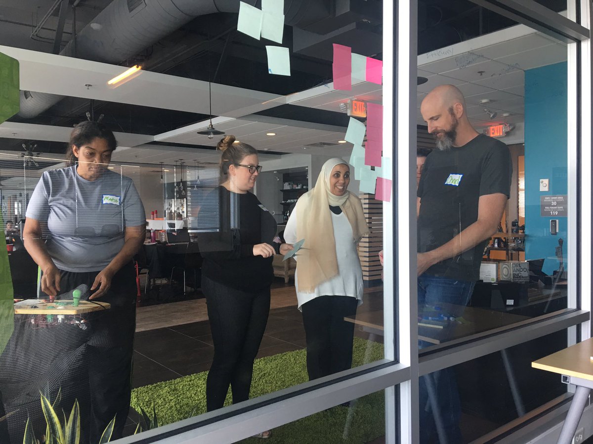 IamChristinaEm's tweet photo. Let the ideation begin!!! 💡🤔😅@OrlLadyDevs #MakeDay2016 https://t.co/Df2nhUOpV9