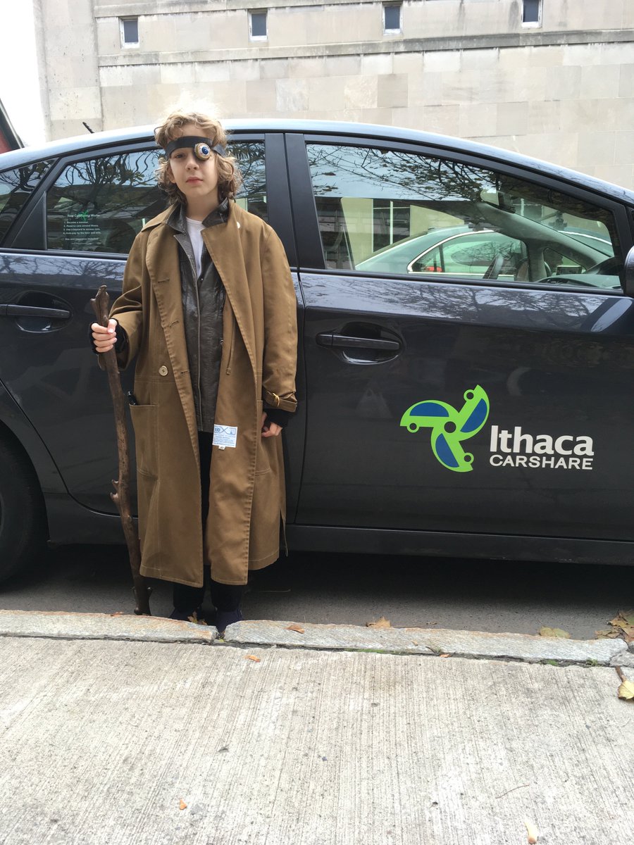 eshanton's tweet image. When you miss the Knight Bus, @ithacacarshare is the best way to get to #twithaca Wizarding Weekend.